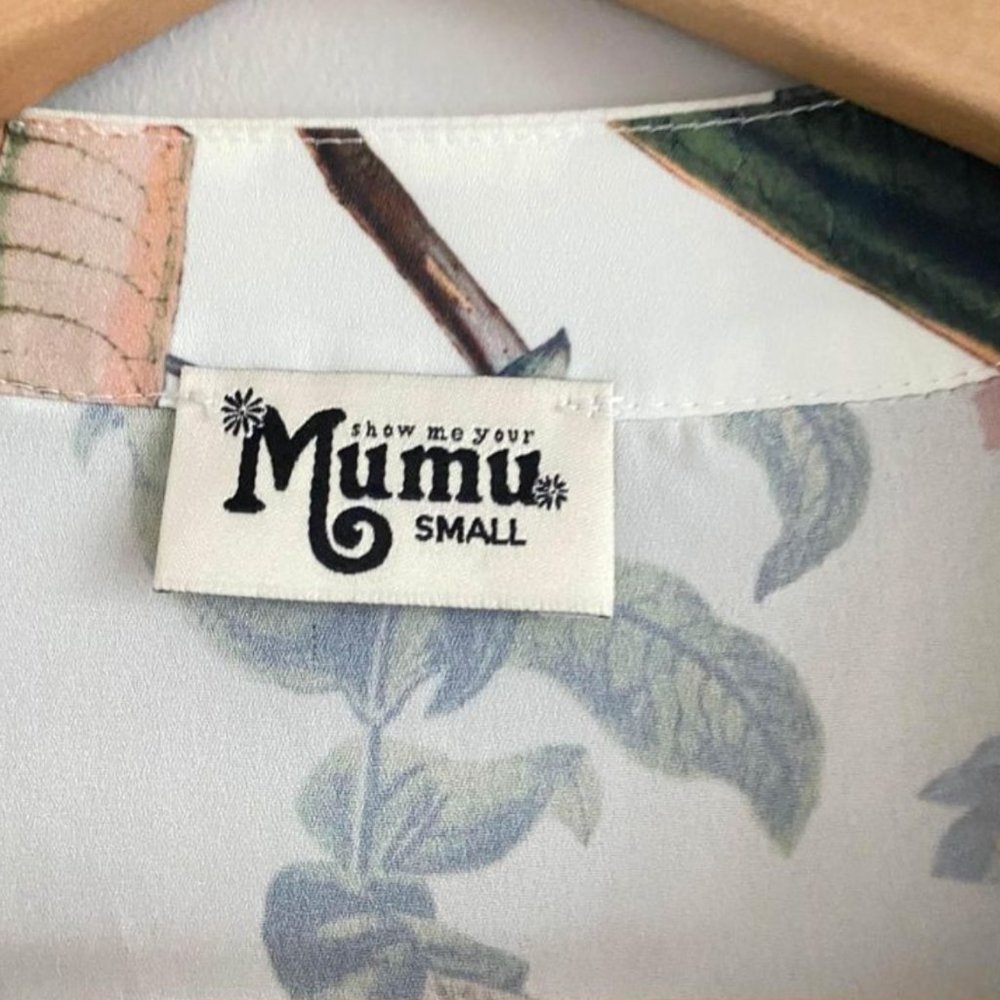 Show Me Your MuMu Tropical Floral Blouse with Tie Front - Picture 2 of 5